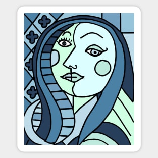 portrait cubism Sticker